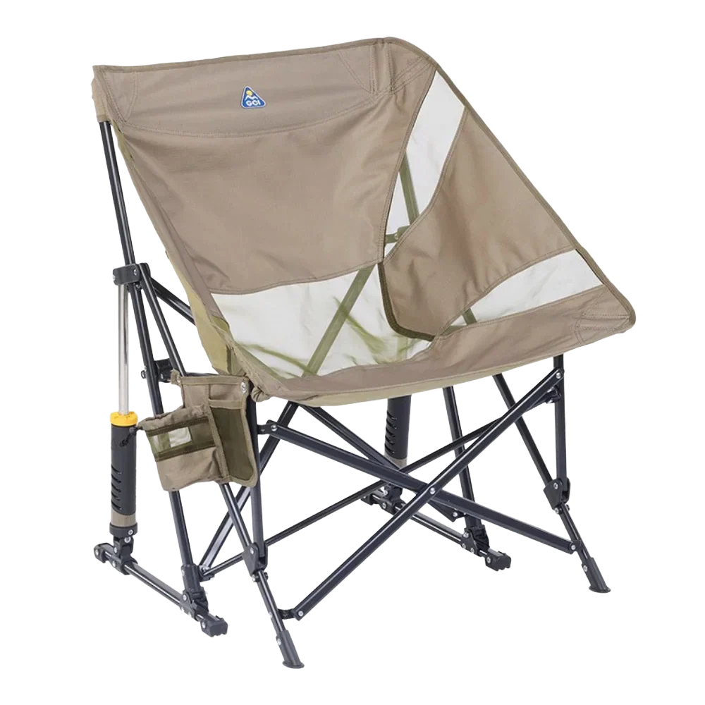 Premium All-Weather Pod Rocker Elite - Choice 832 - Patented Spring-Action Rocking Chair for Camping - Aged Fatigue