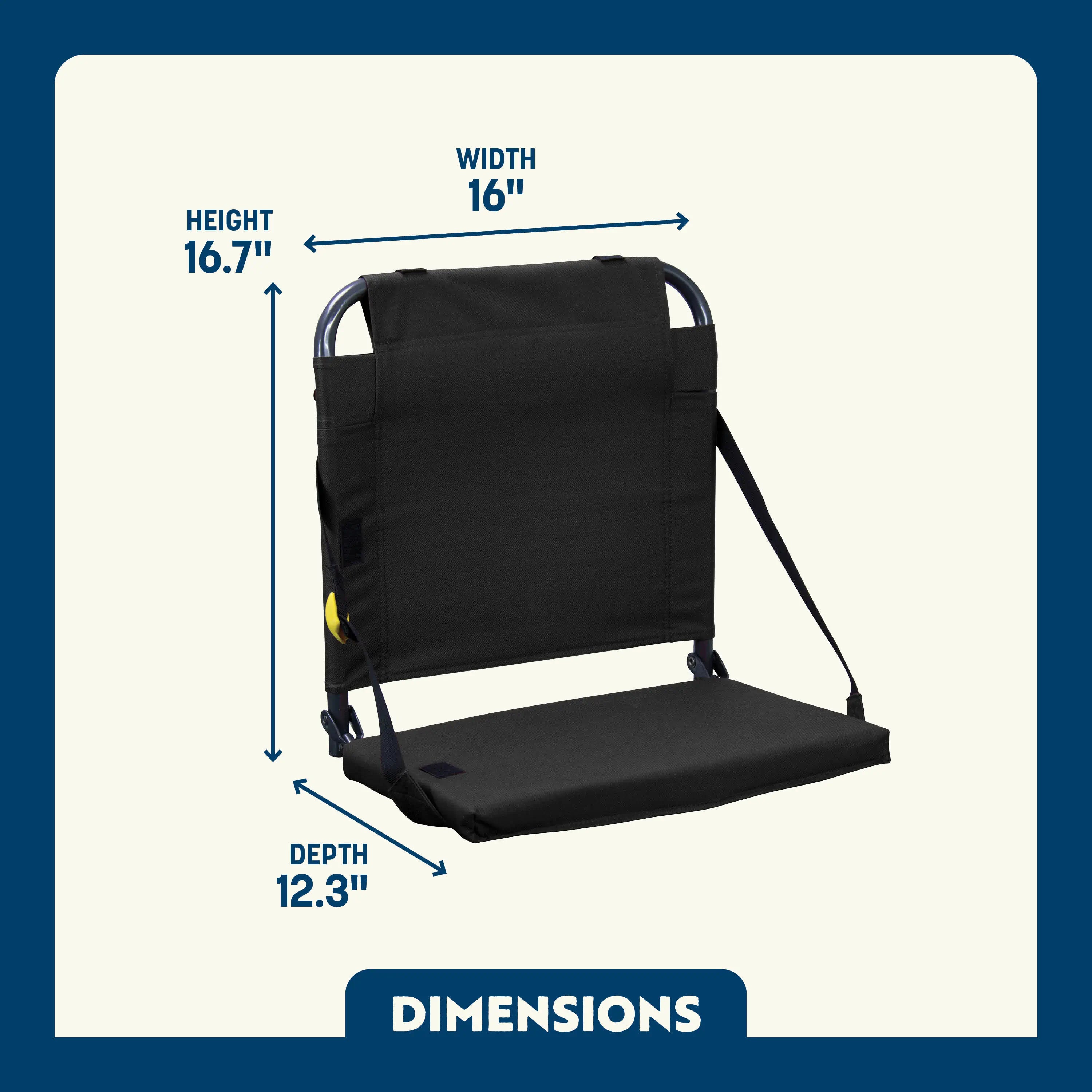 Ultra-Lightweight BleacherBack - Choice 696 - Lightweight Folding Bleacher Chair with Cushioning Detail