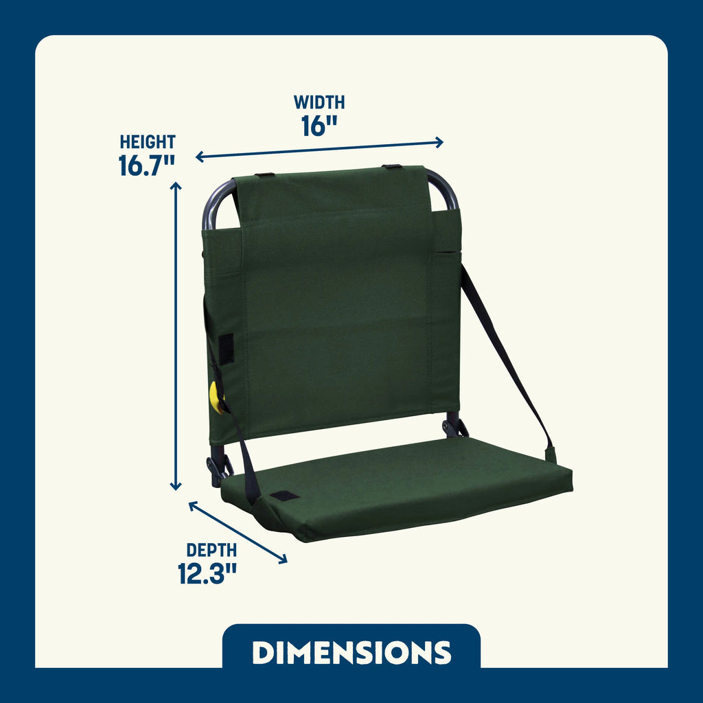 Ultra-Lightweight BleacherBack - Choice 696 - Lightweight Folding Bleacher Chair with Cushioning Detail