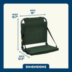 Ultra-Lightweight BleacherBack - Choice 696 - Lightweight Folding Bleacher Chair with Cushioning Detail