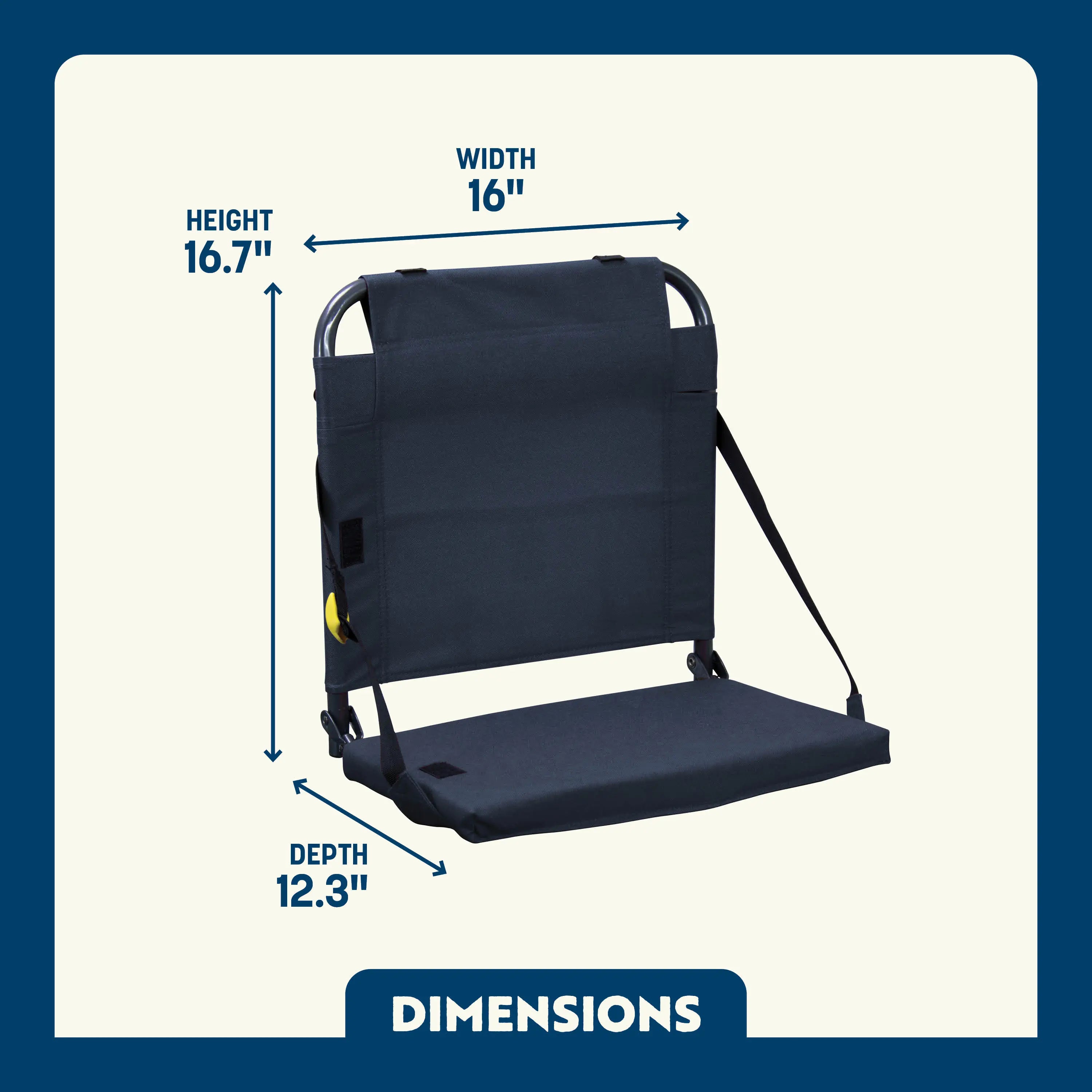 Ultra-Lightweight BleacherBack - Choice 696 - Lightweight Folding Bleacher Chair with Cushioning Detail