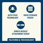 Ultra-Lightweight BleacherBack - Choice 696 - Lightweight Folding Bleacher Chair with Cushioning Detail