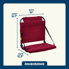 Ultra-Lightweight BleacherBack - Choice 696 - Lightweight Folding Bleacher Chair with Cushioning Detail