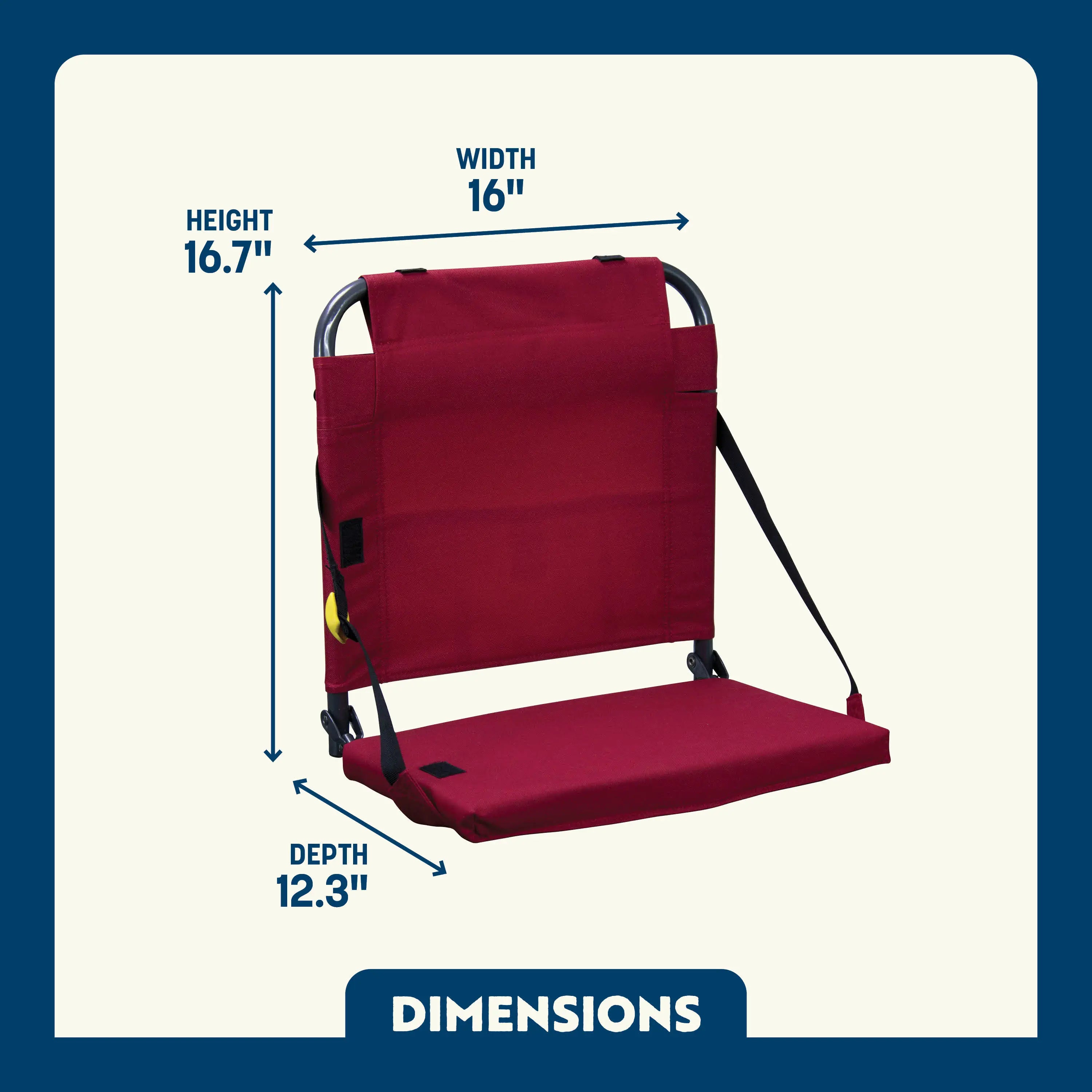 Ultra-Lightweight BleacherBack - Choice 696 - Lightweight Folding Bleacher Chair with Cushioning Detail
