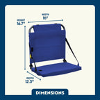 Ultra-Lightweight BleacherBack - Choice 696 - Lightweight Folding Bleacher Chair with Cushioning Detail
