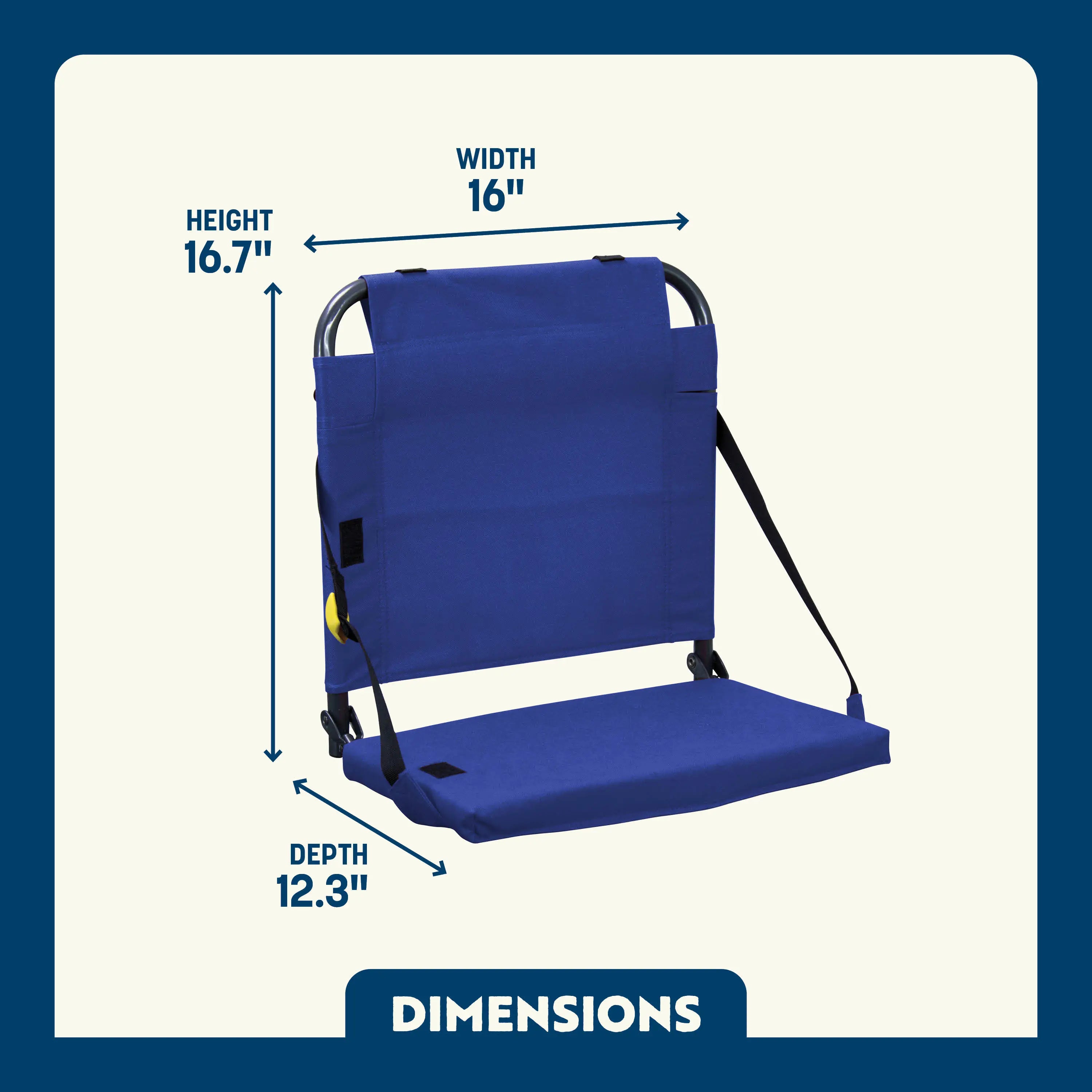 Ultra-Lightweight BleacherBack - Choice 696 - Lightweight Folding Bleacher Chair with Cushioning Detail