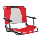 Secure-Hook Big Comfort Stadium Chair with Armrests - Choice 465 - Grandstand Cushion Seat with Secure Under-Bench Hooks - Red