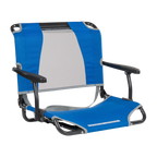 Secure-Hook Big Comfort Stadium Chair with Armrests - Choice 465 - Grandstand Cushion Seat with Secure Under-Bench Hooks - Royal Blue