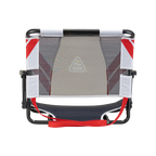 Secure-Hook Big Comfort Stadium Chair with Armrests - Choice 465 - Grandstand Cushion Seat with Secure Under-Bench Hooks Detail