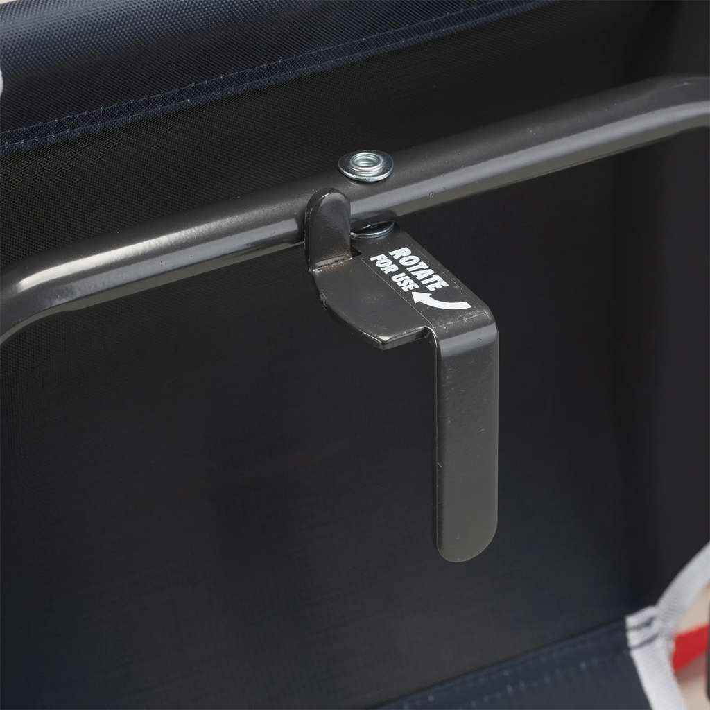 Secure-Hook Big Comfort Stadium Chair with Armrests - Choice 465 - Grandstand Cushion Seat with Secure Under-Bench Hooks Detail