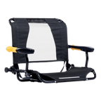 Premium All-Weather Stadium Rock-Cliner - Choice 540 - Freestyle Rocker Portable Outdoor Folding Chair - Dark Charcoal