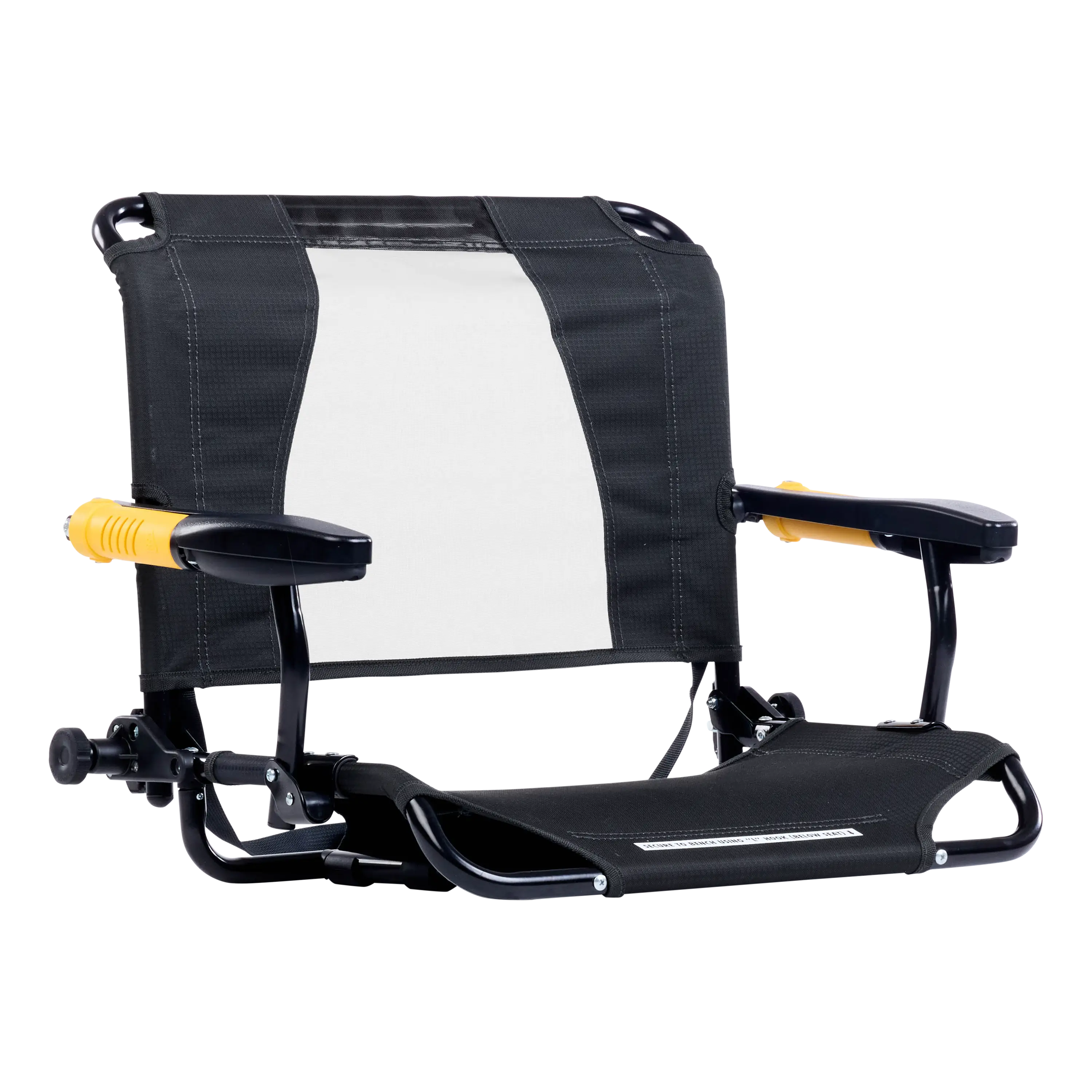 Premium All-Weather Stadium Rock-Cliner - Choice 540 - Freestyle Rocker Portable Outdoor Folding Chair - Dark Charcoal