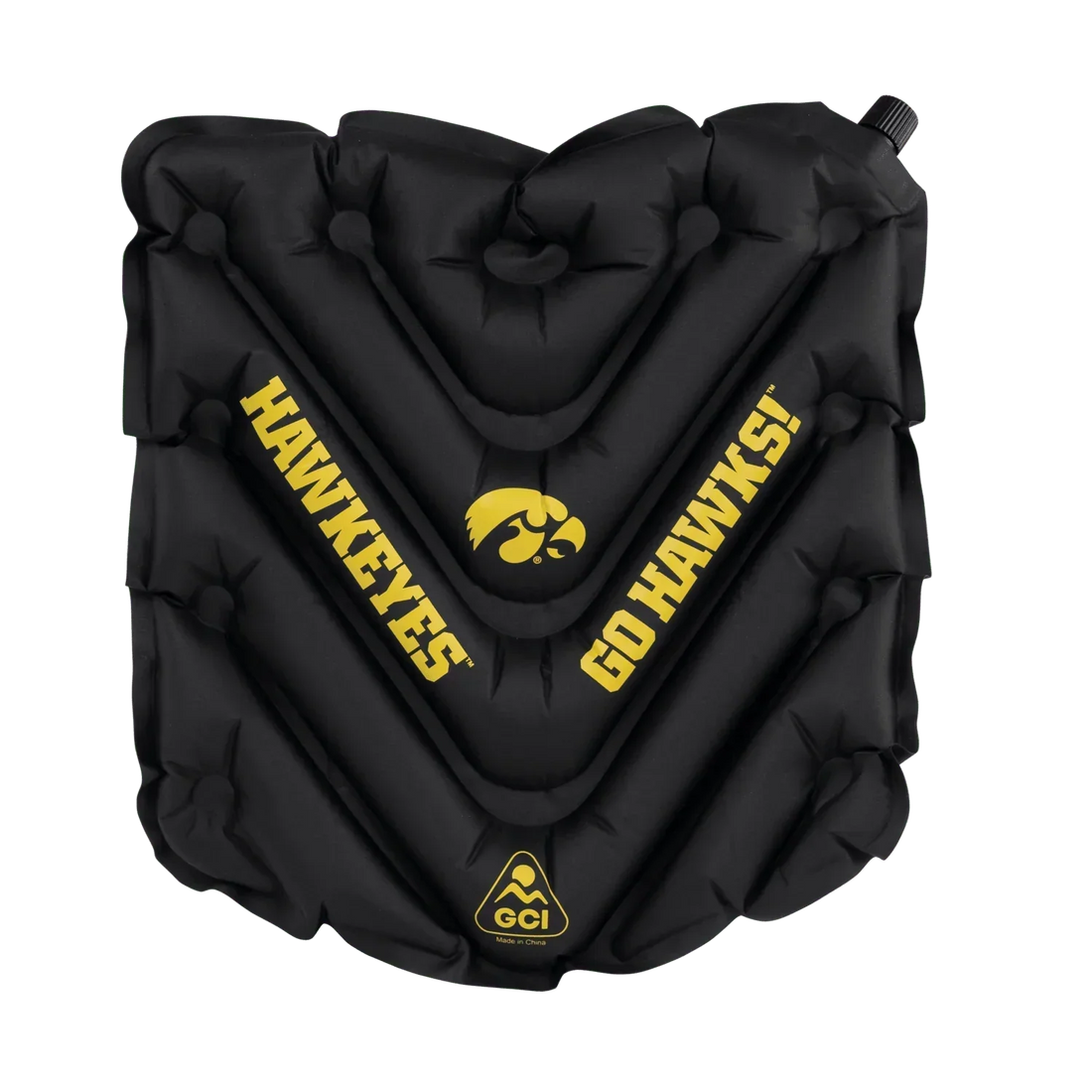 Ergonomic Back-Support College V Seat Inflatable Stadium Cushion - Iowa Hawkeyes - Choice 157 - Ergonomic Portable Stadium Seat for Sports Events - Default Title