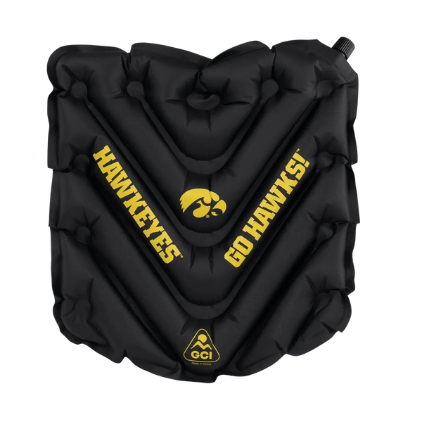 Ergonomic Back-Support College V Seat Inflatable Stadium Cushion - Iowa Hawkeyes - Choice 157 - Ergonomic Portable Stadium Seat for Sports Events - Default Title