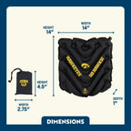 Ergonomic Back-Support College V Seat Inflatable Stadium Cushion - Iowa Hawkeyes - Choice 157 - Ergonomic Portable Stadium Seat for Sports Events Detail