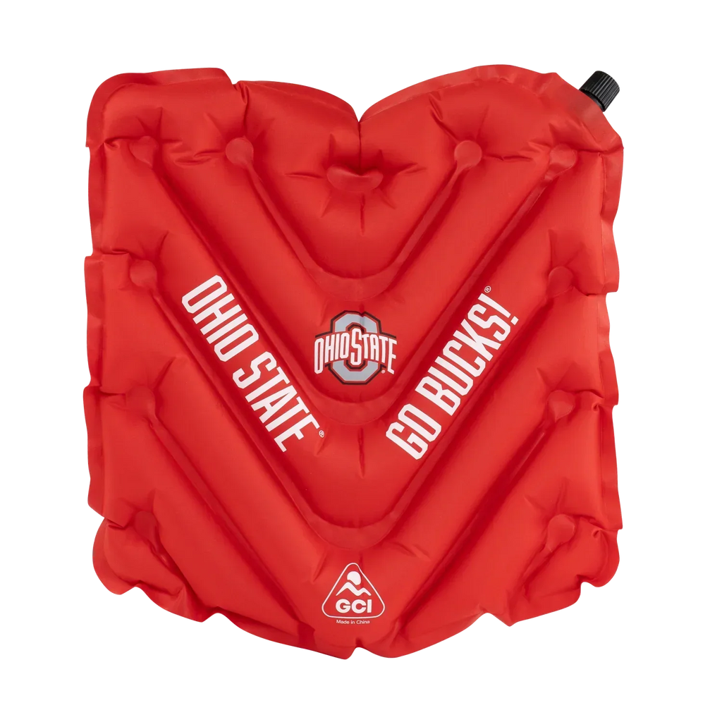 Ergonomic Back-Support College V Seat Inflatable Stadium Cushion - Ohio State Buckeyes - Choice 778 - Lightweight Folding Bleacher Chair with Cushioning - Default Title