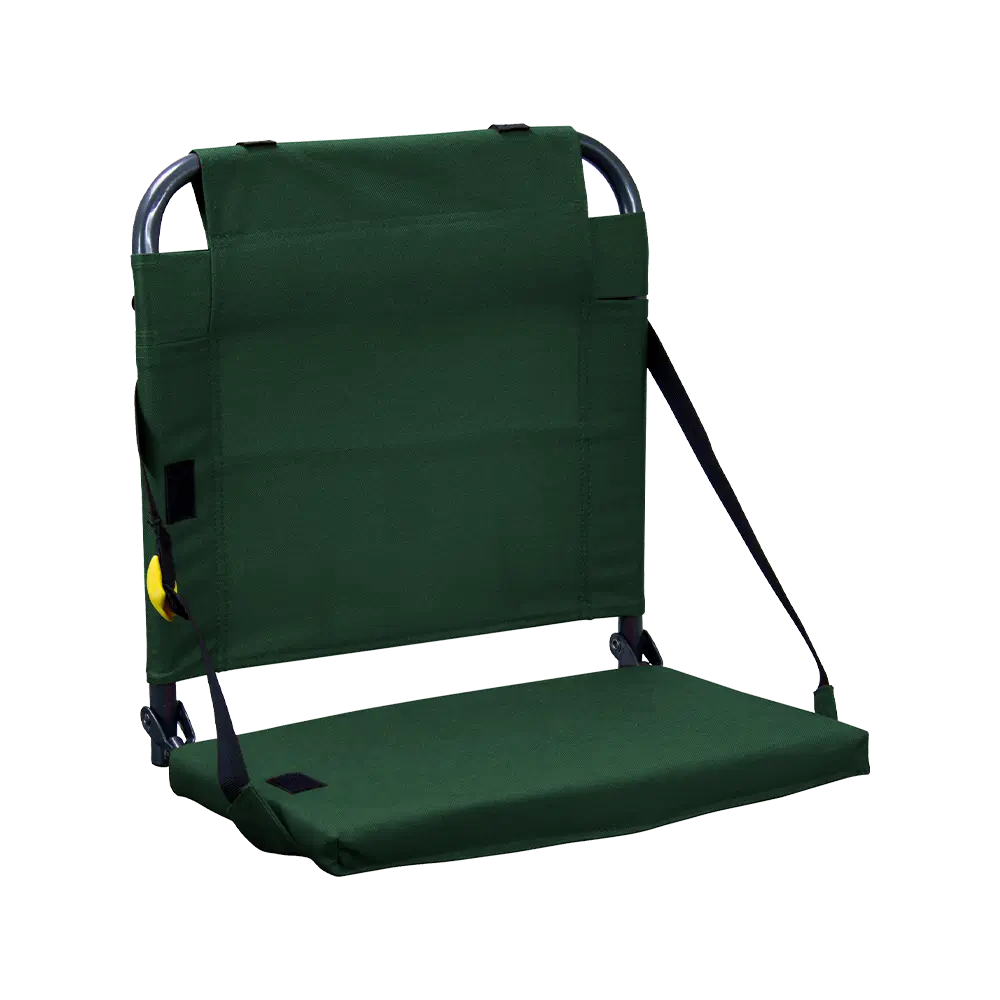 Ultra-Lightweight BleacherBack - Choice 696 - Lightweight Folding Bleacher Chair with Cushioning - Hunter
