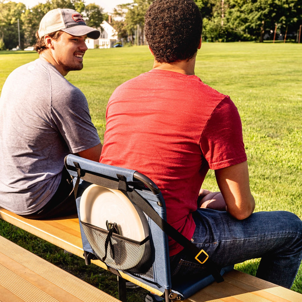 Ultra-Lightweight BleacherBack - Choice 696 - Lightweight Folding Bleacher Chair with Cushioning Detail