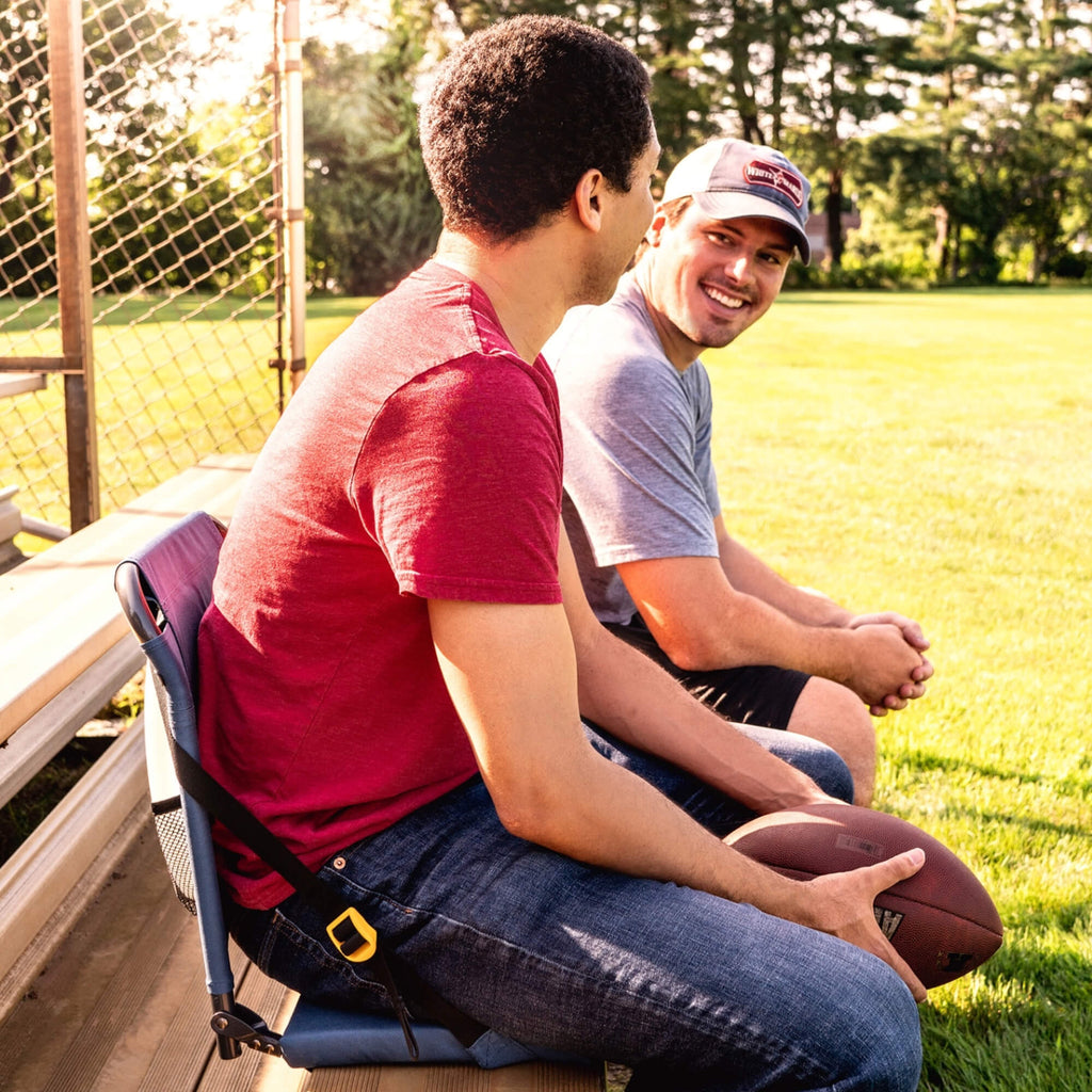Ultra-Lightweight BleacherBack - Choice 696 - Lightweight Folding Bleacher Chair with Cushioning Detail