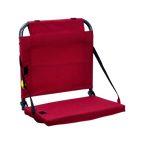 Ultra-Lightweight BleacherBack - Choice 696 - Lightweight Folding Bleacher Chair with Cushioning - Red