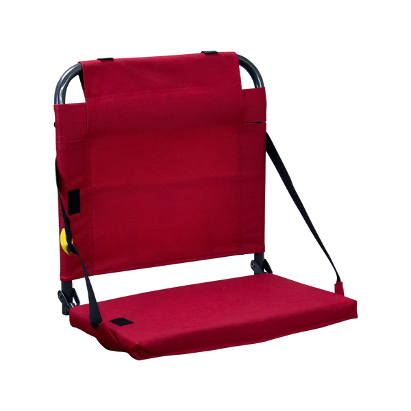 Ultra-Lightweight BleacherBack - Choice 696 - Lightweight Folding Bleacher Chair with Cushioning - Red