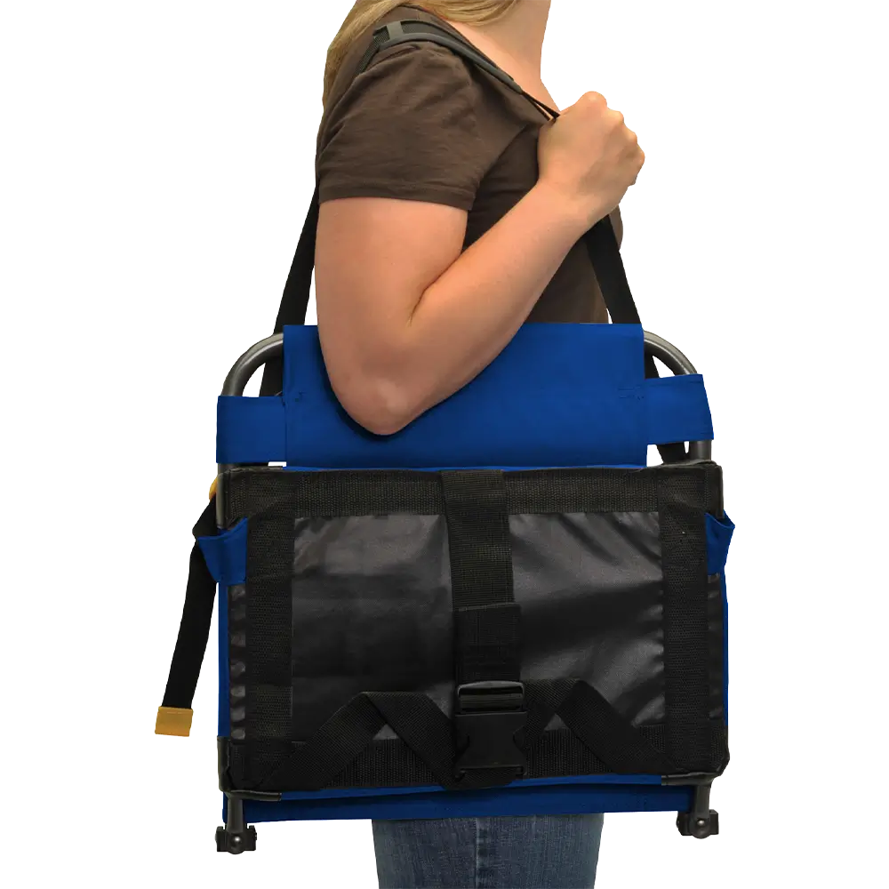 Ultra-Lightweight BleacherBack - Choice 696 - Lightweight Folding Bleacher Chair with Cushioning Detail