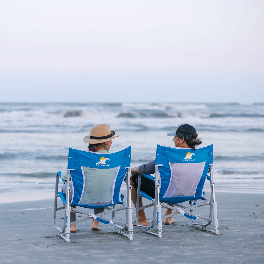 Luxury Camp Beach Rocker - Choice 712 - Heavy-Duty Kickback Rocker with Beverage Holder Detail