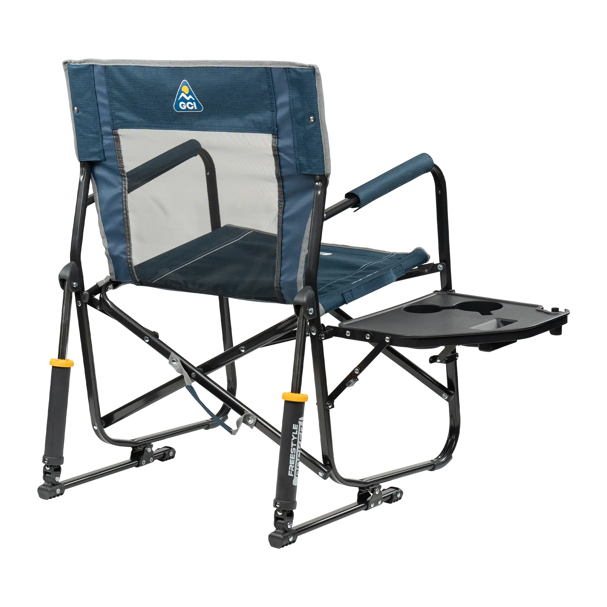 Smooth Motion Freestyle Rocker with Side Table - Choice 853 - RoadTrip Rocker Smooth Motion Camp Chair Detail