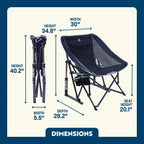 Smooth Motion Pod Rocker - Choice 933 - Freestyle Rocker Portable Outdoor Folding Chair Detail