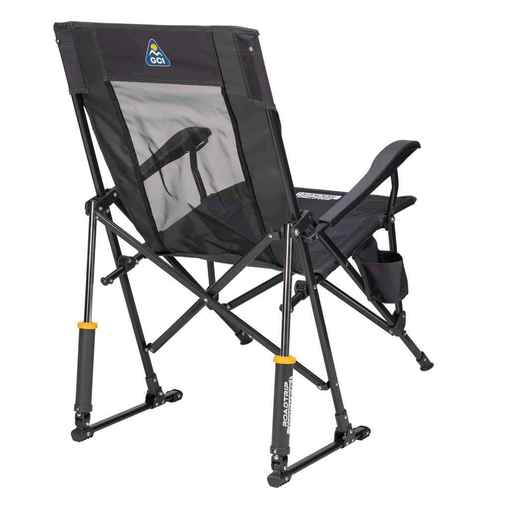 Luxury Camp RoadTrip Rocker - Choice 855 - Heavy-Duty Kickback Rocker with Beverage Holder Detail