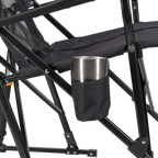 Luxury Camp RoadTrip Rocker - Choice 855 - Heavy-Duty Kickback Rocker with Beverage Holder Detail