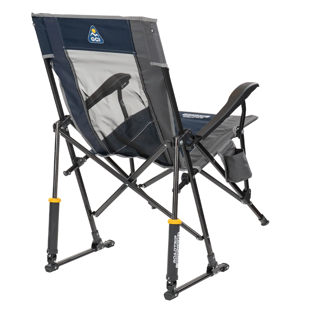 Luxury Camp RoadTrip Rocker - Choice 855 - Heavy-Duty Kickback Rocker with Beverage Holder Detail