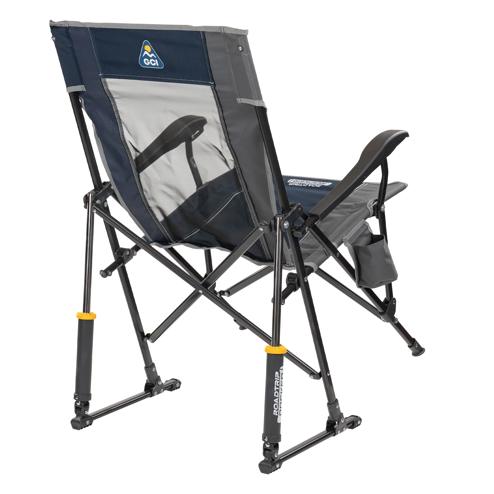 Luxury Camp RoadTrip Rocker - Choice 855 - Heavy-Duty Kickback Rocker with Beverage Holder Detail
