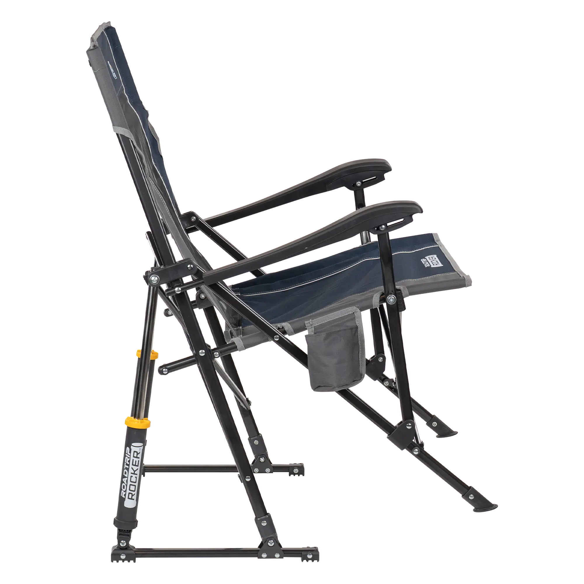 Luxury Camp RoadTrip Rocker - Choice 855 - Heavy-Duty Kickback Rocker with Beverage Holder Detail