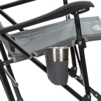 Luxury Camp RoadTrip Rocker - Choice 855 - Heavy-Duty Kickback Rocker with Beverage Holder Detail