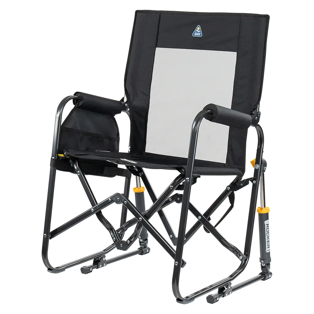 Luxury Camp Stowaway Rocker - Choice 794 - RoadTrip Rocker Smooth Motion Camp Chair Detail