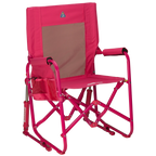 Luxury Camp Stowaway Rocker - Choice 794 - RoadTrip Rocker Smooth Motion Camp Chair - Bright Pink