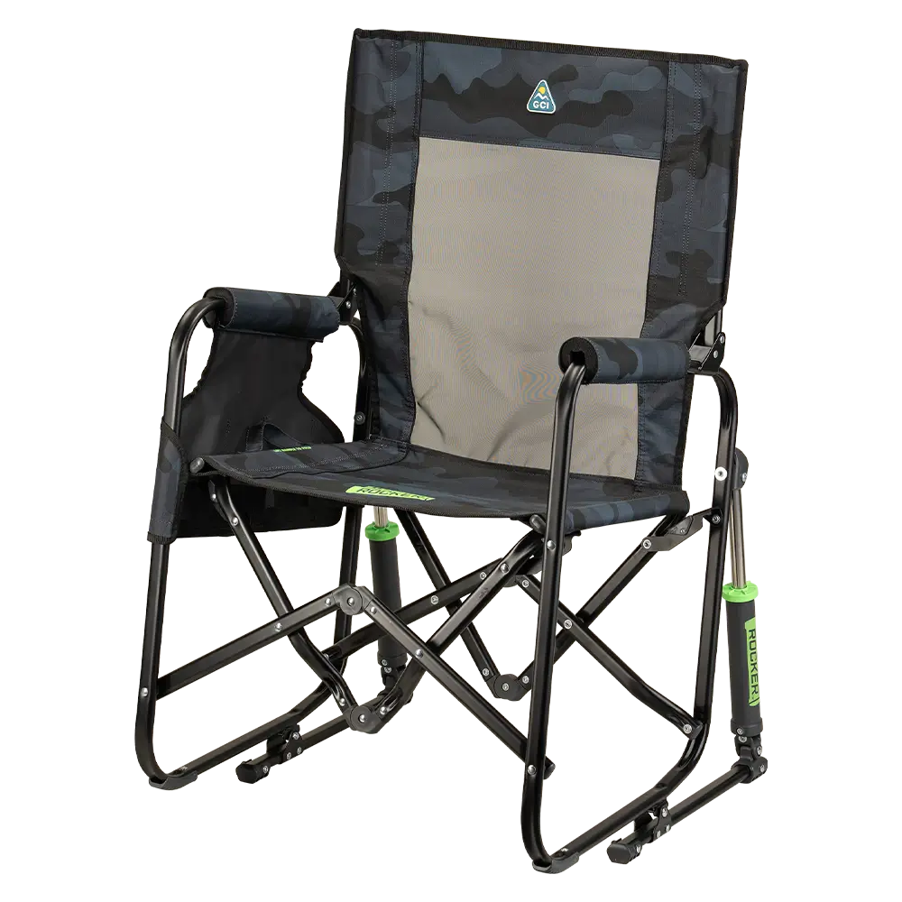 Luxury Camp Stowaway Rocker - Choice 794 - RoadTrip Rocker Smooth Motion Camp Chair Detail