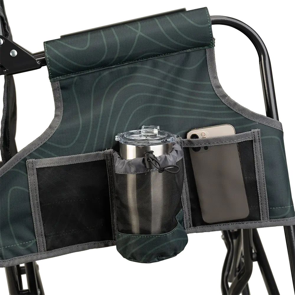 Luxury Camp Stowaway Rocker - Choice 794 - RoadTrip Rocker Smooth Motion Camp Chair Detail