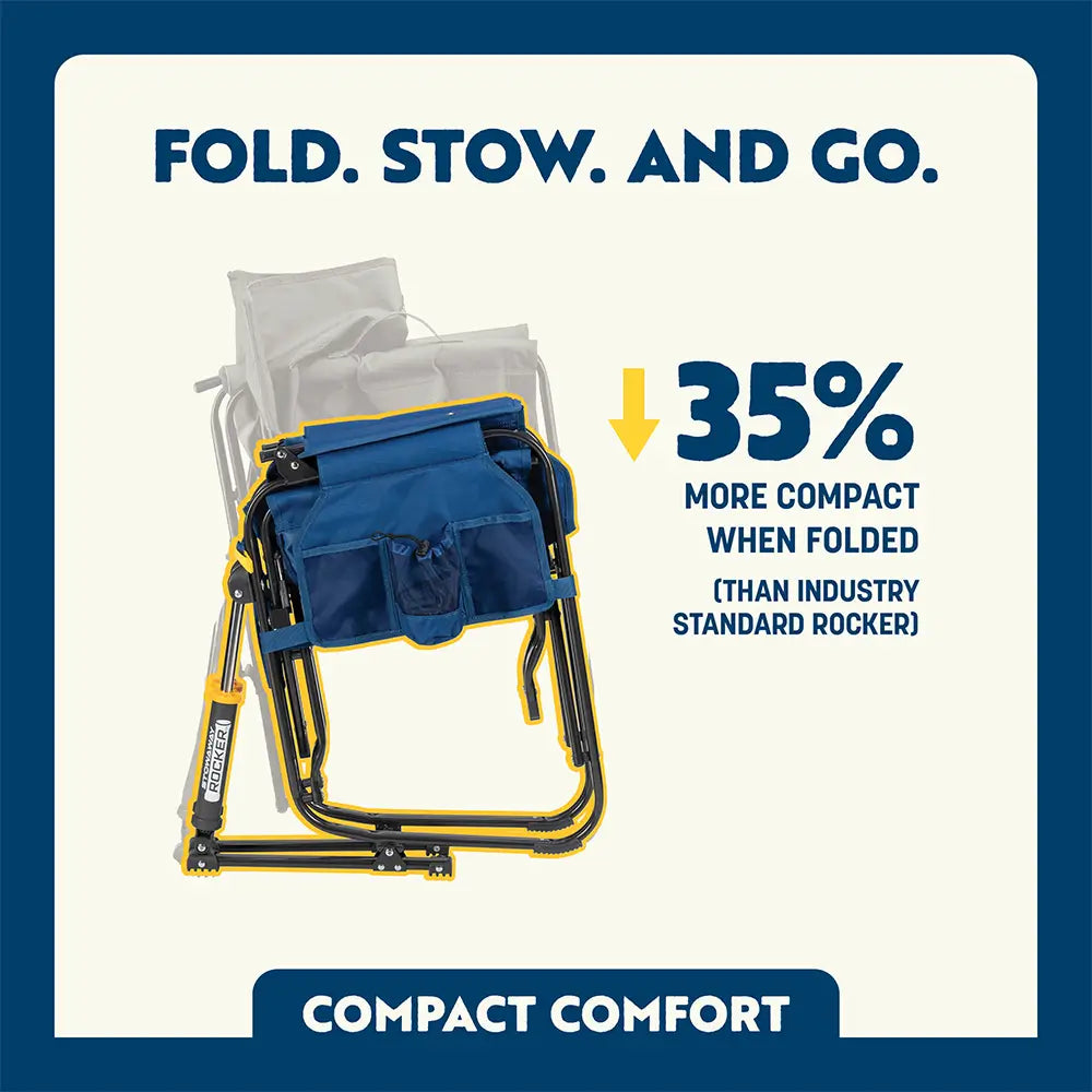 Luxury Camp Stowaway Rocker - Choice 794 - RoadTrip Rocker Smooth Motion Camp Chair Detail