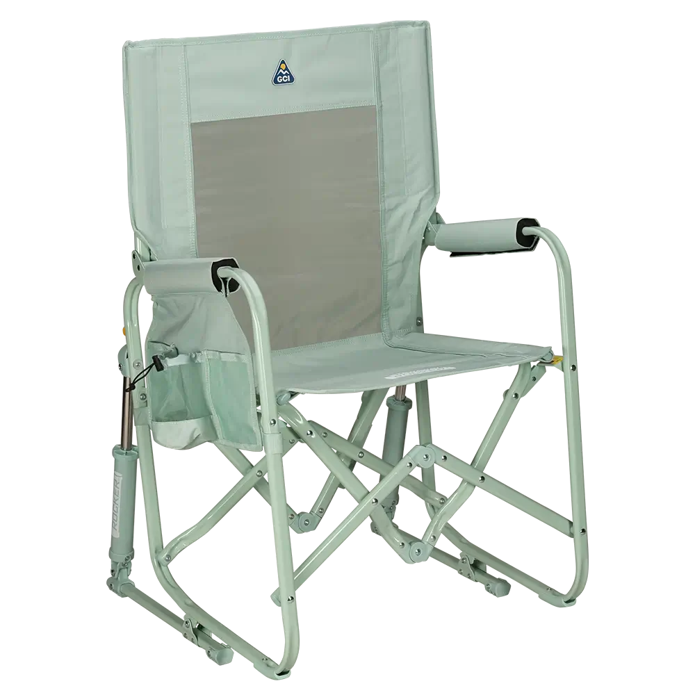 Luxury Camp Stowaway Rocker - Choice 794 - RoadTrip Rocker Smooth Motion Camp Chair - Pastel Green