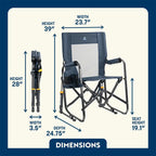 Luxury Camp Stowaway Rocker - Choice 794 - RoadTrip Rocker Smooth Motion Camp Chair Detail