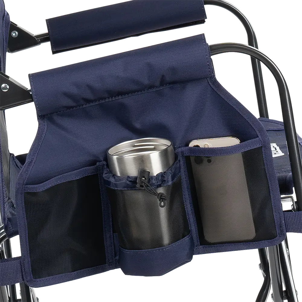 Luxury Camp Stowaway Rocker - Choice 794 - RoadTrip Rocker Smooth Motion Camp Chair Detail