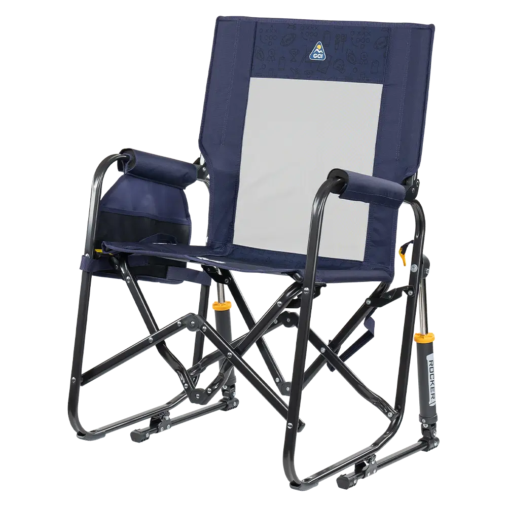 Luxury Camp Stowaway Rocker - Choice 794 - RoadTrip Rocker Smooth Motion Camp Chair Detail