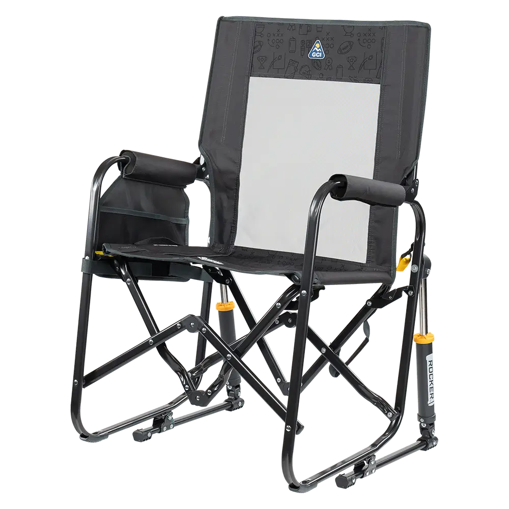 Luxury Camp Stowaway Rocker - Choice 794 - RoadTrip Rocker Smooth Motion Camp Chair Detail