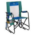 Luxury Camp Stowaway Rocker - Choice 794 - RoadTrip Rocker Smooth Motion Camp Chair - Pickleball Green