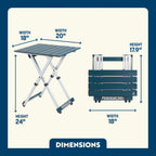 Multi-Functional Cook Compact Camp Table 20 - Choice 513 - Slim-Fold Outdoor Cook Station with Storage Shelves Detail