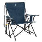 Premium All-Weather Kickback Rocker - Choice 345 - RoadTrip Rocker Smooth Motion Camp Chair - Heathered Indigo