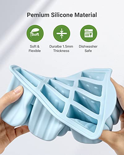 Eco-Friendly Popsicles Molds, MEETRUE 12 Pieces Silicone Popsicle Molds hassle-free-Release BPA-free Essentials