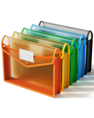 Modern ThinkTex Plastic Expanding File Folder, Transparent Envelopes Set